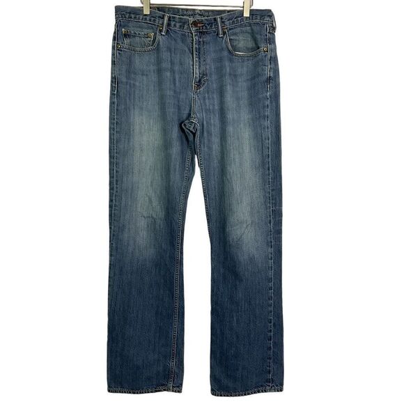 Banana Republic Men's 34x34 Straight Leg Jeans 100% Cotton Medium Wash Denim - Picture 1 of 15
